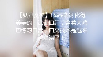 【妖界女神】TS韩梓熙 化得美美的，涂上口红，含着大鸡巴练习口活，口交技术是越来越精湛了！