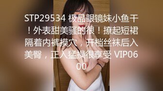 STP29534 极品眼镜妹小鱼干！外表甜美骚的很！撩起短裙隔着内裤摸穴，开档丝袜后入美臀，正入猛操很享受 VIP0600